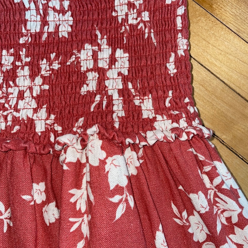 House of Harlow 1960 NWT Linen Skirt and Top Set Smocked Midi Boh… - Picture 5 of 13